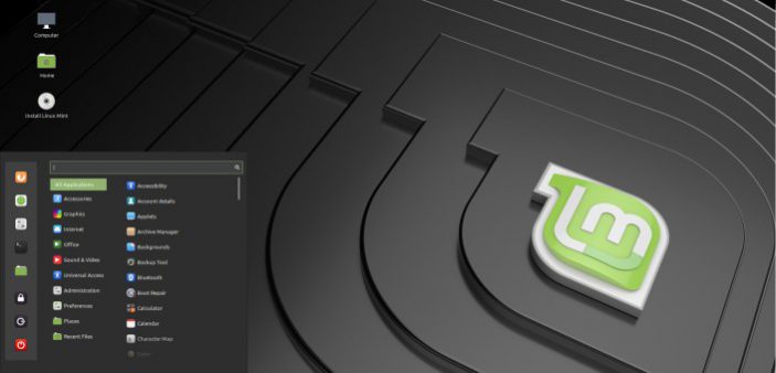 Linux Mint 19.1 unterm Weihnachtsbaum